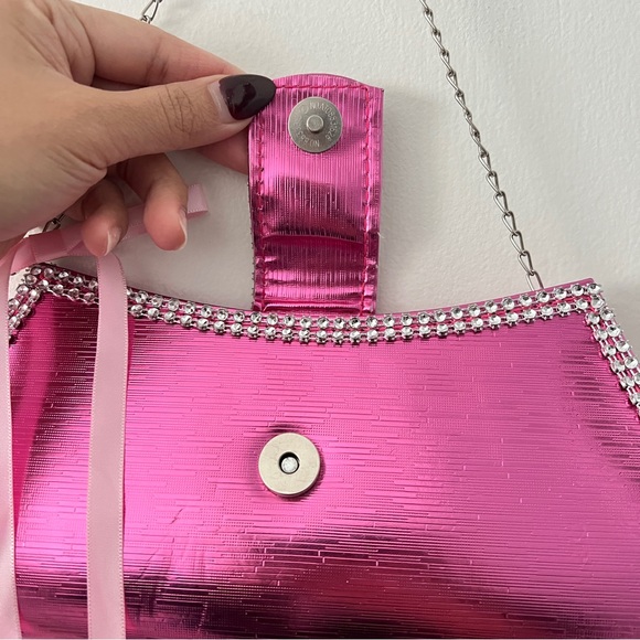 Vintage Metallic PInk Party Bag/Clutch - Picture 3 of 10